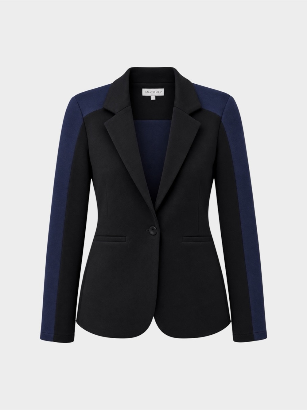 ANATOMIE | Maxwell Colorblock Blazer in Black & Navy Blue, Size Small